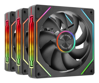 Mars Gaming MF-LINKFINITYKIT2 Case per computer Ventilatore 12 cm Nero 3 pz