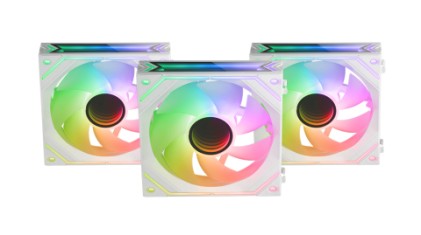 Mars Gaming MFLINKFINITYKITW sistema di raffreddamento per computer Case per computer Ventilatore 12 cm Bianco 3 pz