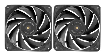 Mars Gaming MF-NCLX2 Case per computer Ventilatore 12 cm Nero 2 pz