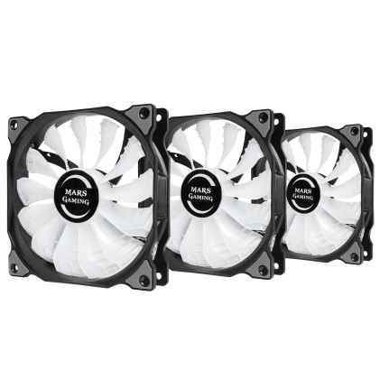 Mars Gaming MFRGBKIT Kit composto da 3 Ventole RGB da 120mm, telecomando incluso