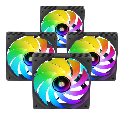 Mars Gaming MFSI4KIT sistema di raffreddamento per computer Case per computer Ventilatore 12 cm Nero