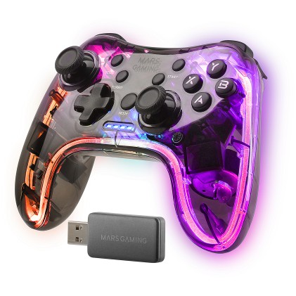Mars Gaming MGP-24 Nero, Trasparente RF Gamepad Android, MAC, PC, PlayStation 4, Playstation 3, Xbox 360