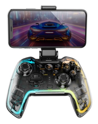 Mars Gaming MGP-BT2 Nero, Trasparente Bluetooth/USB Gamepad Analogico/Digitale Android, Nintendo Switch, Nintendo Switch 2, Nintendo Switch Lite, Nintendo Switch OLED, PlayStation 4, Playstation 3