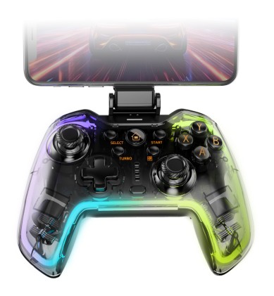 Mars Gaming MGP-BT2 Nero, Trasparente Bluetooth/USB Gamepad Analogico/Digitale Android, Nintendo Switch, Nintendo Switch 2, Nintendo Switch Lite, Nintendo Switch OLED, PlayStation 4, Playstation 3