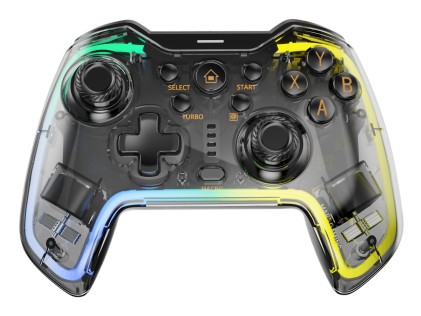 Mars Gaming MGP-BT2 Nero, Trasparente Bluetooth/USB Gamepad Analogico/Digitale Android, Nintendo Switch, Nintendo Switch 2, Nintendo Switch Lite, Nintendo Switch OLED, PlayStation 4, Playstation 3