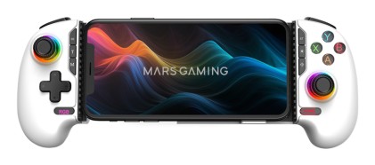 Mars Gaming MGPXPRO Bianco Bluetooth/USB Gamepad Analogico/Digitale Android, PC, PlayStation 4, Nintendo Switch 2