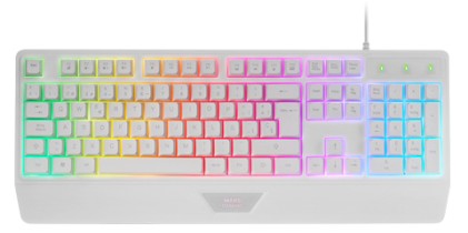 Mars Gaming MK124 tastiera USB Portoghese Bianco