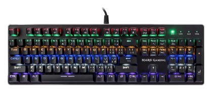 Mars Gaming MK4 Mechanical Keyboard RGB Layout Italiano Switch Blue