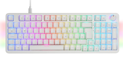 Mars Gaming MKPROWYES tastiera USB QWERTY Spagnolo Bianco