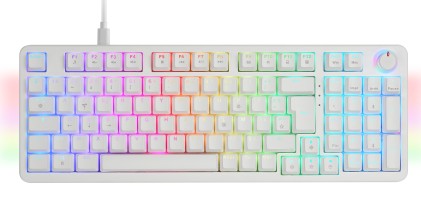 Mars Gaming MKPROWYFR tastiera USB AZERTY Francese Bianco