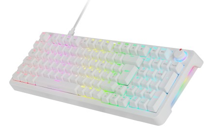 Mars Gaming MKPROWYFR tastiera USB AZERTY Francese Bianco