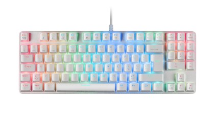 Mars Gaming MKREVOPROWBPT tastiera USB Portoghese Bianco