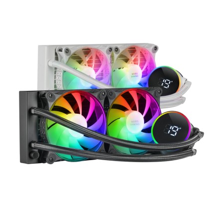 Mars Gaming ML-LCD240 Processore Kit di raffreddamento a liquido 12 cm Nero 1 pz