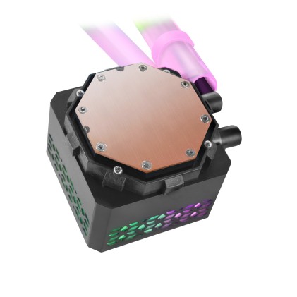 Kit di raffreddamento a liquido Mars Gaming ML-ULTRA240 - Illuminazione ARGB a 360° - Pompa OPTI-CHAMBER di terza generazione - TDP 500 W - Compatibilità universale - Ventole silenziose - Nero