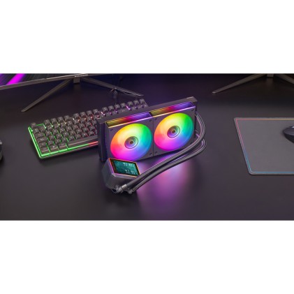 Mars Gaming ML-VISIONII240 Processore Raffreddatore di liquidi tutto in uno 12 cm Nero 1 pz