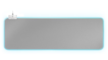 Mars Gaming MMPRGB2S Tappetino per mouse per gioco da computer Argento, Bianco