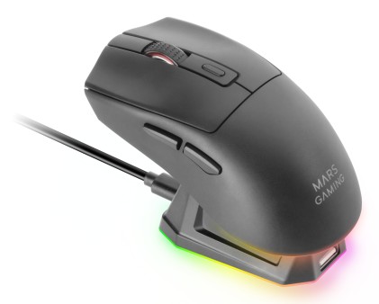 Mars Gaming MM-T3 mouse Mano destra RF Wireless + Bluetooth + USB Type-C Ottico 14400 DPI