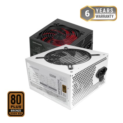 Mars Gaming MPB550 alimentatore per computer 550 W 20+4 pin ATX ATX Bianco