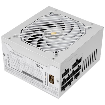 Mars Gaming MPB750SIMW alimentatore per computer 750 W 24-pin ATX ATX Bianco