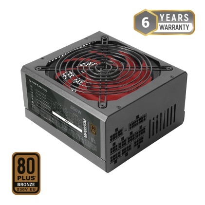 Mars Gaming MPB850M alimentatore per computer 850 W 24-pin ATX ATX Nero, Rosso