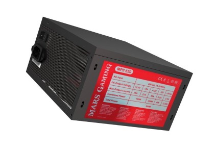 Mars Gaming MPII650 alimentatore per computer 650 W 20+4 pin ATX ATX Nero, Rosso