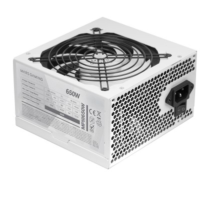 Mars Gaming MPIII650 alimentatore per computer 650 W 20+4 pin ATX ATX Bianco