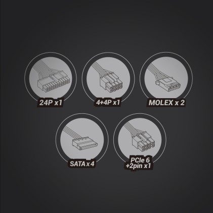 Mars Gaming MPIII650 alimentatore per computer 650 W 20+4 pin ATX ATX Bianco