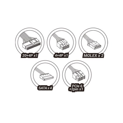 Mars Gaming MPIII650 alimentatore per computer 650 W 20+4 pin ATX ATX Nero