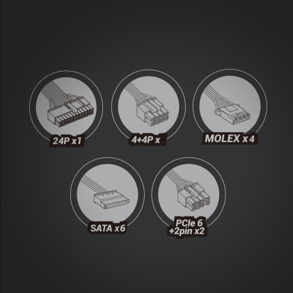 Mars Gaming MPIII750W alimentatore per computer 750 W 20+4 pin ATX ATX Bianco