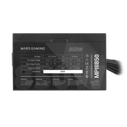 Mars Gaming MPIII850 alimentatore per computer 850 W 20+4 pin ATX ATX Nero, Rosso