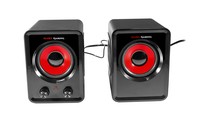 Mars Gaming Speakers MS3 Black Red 15W di potenza con regolazione dei bassi