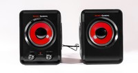 Mars Gaming Speakers MS3 Black Red 15W di potenza con regolazione dei bassi
