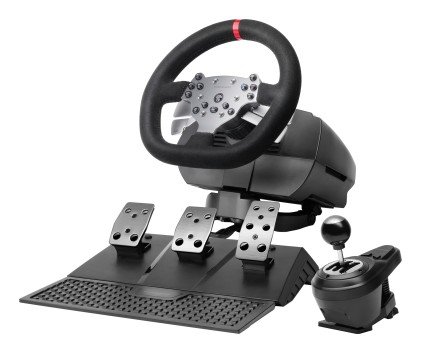 Mars Gaming MWHRSX periferica di gioco Nero Sterzo + Pedali Analogico/Digitale Android, PC, PlayStation 4, Xbox Series S, Xbox Series X, iOS