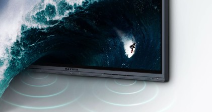 Schermo interattivo Maxhub V6 Classic da 75" LED VA UHD 4K - Risposta 8,5 ms - 16:9 - Fotocamera da 48 MP - 20 punti di contatto - HDMI, USB 2.0, 3.0 e C, RS232 e slot OPS - Altoparlanti e microfoni integrati