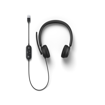 Microsoft Modern USB Headset for Business Auricolare Cablato A Padiglione Ufficio USB tipo A Nero