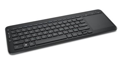 Microsoft Tastiera Wireless All-In-One Media Con Touchpad, Tasti Multimediali, Colore Nero