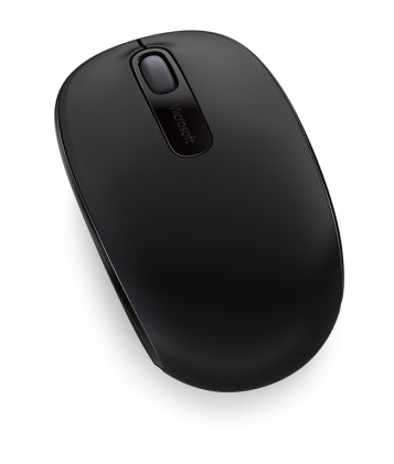 Microsoft Mouse 1850 Wireless Ottico, 1000 Dpi, 2 Tasti, Ricevitore Wireless A Scomparsa, Colore Nero