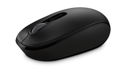 Microsoft Mouse 1850 Wireless Ottico, 1000 Dpi, 2 Tasti, Ricevitore Wireless A Scomparsa, Colore Nero