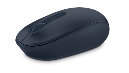 Microsoft Mouse 1850 Wireless Ottico, 1000 Dpi, 2 Tasti, Ricevitore Wireless A Scomparsa, Colore Blu