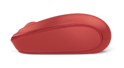 Microsoft Mouse 1850 Wireless Ottico, 1000 Dpi, 2 Tasti, Ricevitore Wireless A Scomparsa, Colore Rosso