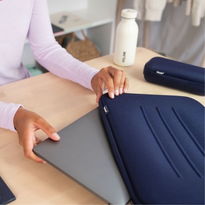 Milan 085156SNCB borsa per laptop 35,6 cm (14") Custodia a libro Blu