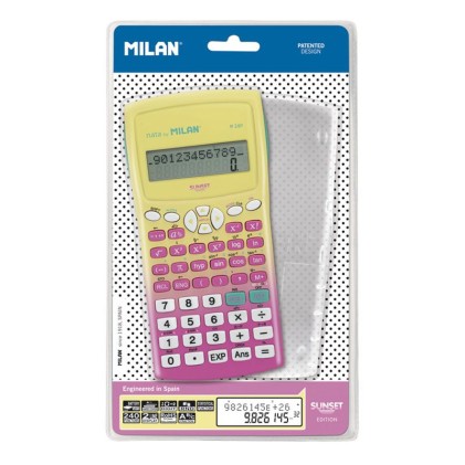 Milan 159110SNPBL calcolatrice Desktop Calcolatrice di base Rosa, Giallo