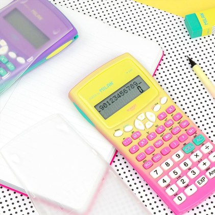 Milan 159110SNPBL calcolatrice Desktop Calcolatrice di base Rosa, Giallo