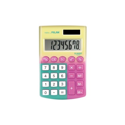 Milan 159512SN calcolatrice Tasca Calcolatrice con display Multicolore