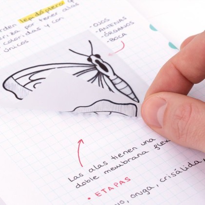 Milan 411260050 etichetta autoadesiva Quadrato Rimovibile Trasparente, Bianco 50 pz