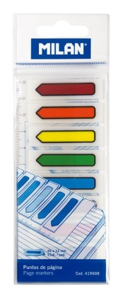 Milan 419608 segnalibro Segnalibro flessibile Blu, Verde, Lill&agrave;, Arancione, Rosa, Rosso, Viola, Giallo 12 pz