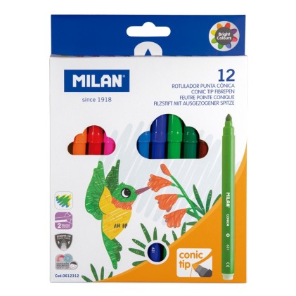 Milan 0612312 marcatore Multicolore 12 pz