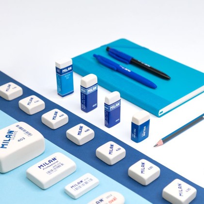 Milan Professional Soft 412 gomma per cancellare Blu, Bianco 12 pz