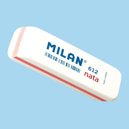 Milan CPM612 gomma per cancellare Plastica Bianco 12 pz