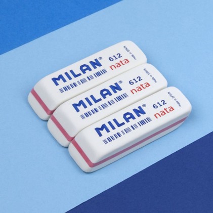 Milan CPM612 gomma per cancellare Plastica Bianco 12 pz